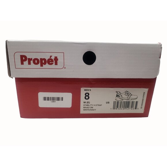 Propét Mens Stability X Strap Lightweight Knit Mesh Athletic Shoe White Sz 8W (E - Picture 9 of 10